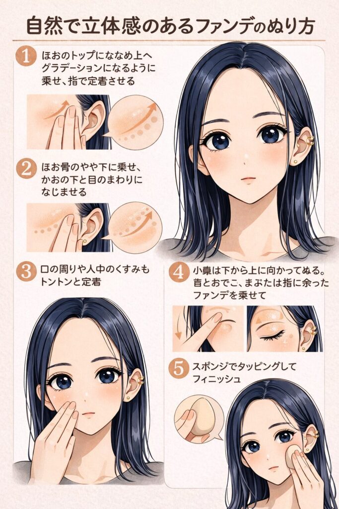小田切ヒロさんファンデの塗りかた